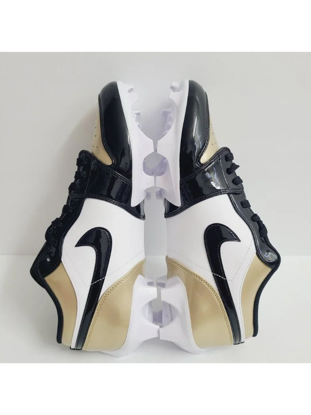 NEW Nike Air Jordan 1 Low TD Football Cleats FJ6245-701 Size 11.5 White Gold #1